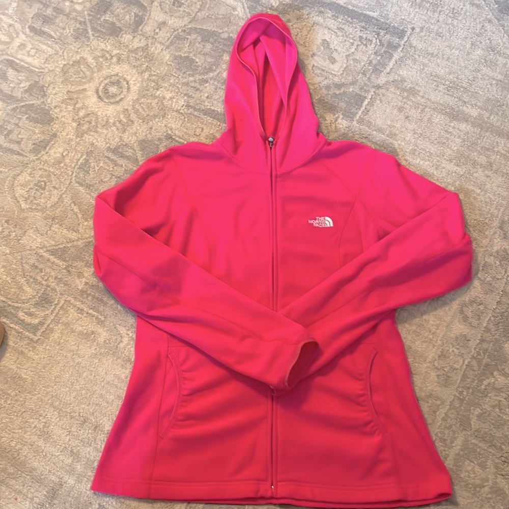 The North Face pink jacket